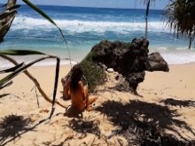 DISFRUTA Pintando mi Cuerpo Desnudo con DRAGON Fruit # Diversión en Paradise Beach