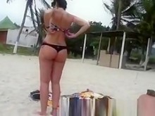 hermoso culo en la playa